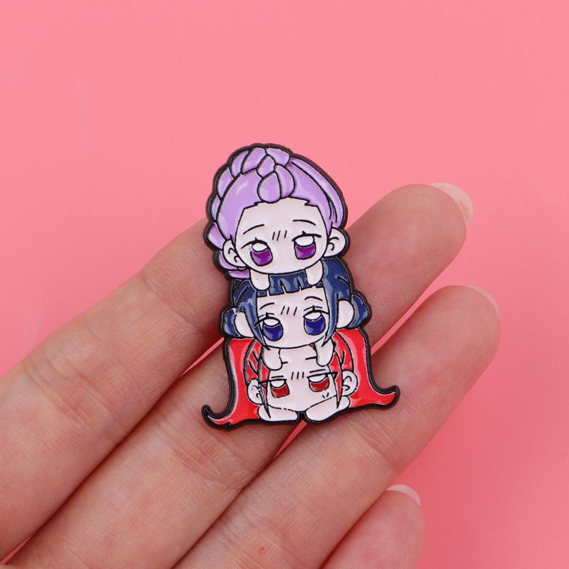 Mystischer Hexenjäger Emaille-Pin Fantasy Mädchen Team Broschen Tasche Kleidung Reversabzeichen Frau Mann Schmuck Geschenk
