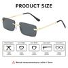 New Rimless Sunglasses Women Men Frameless Rectangle Sun Glasses Travel UV400 Protection Shades Cycling Driving Goggles