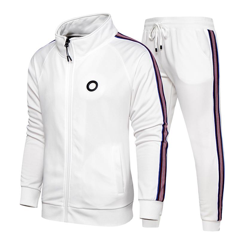 

Tracksuits Running Sets Men s Sportswear Autumn Winter Sweatshirt Pants Blue Jogging Clothes Sports Suit XS білий