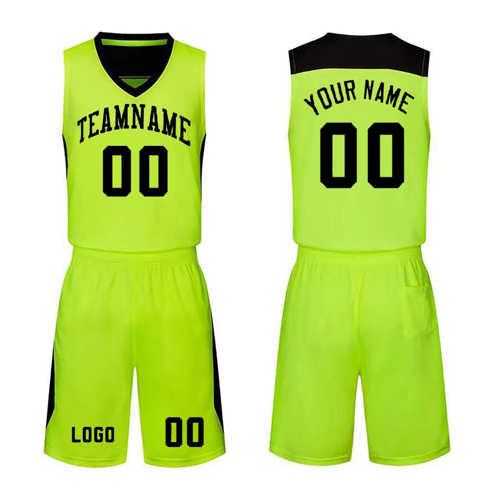 Custom Basketball Jersey Set Sleeveless Top and Shorts Two Piece Athletic Uniform for Team Men Women Youth Personalized Number