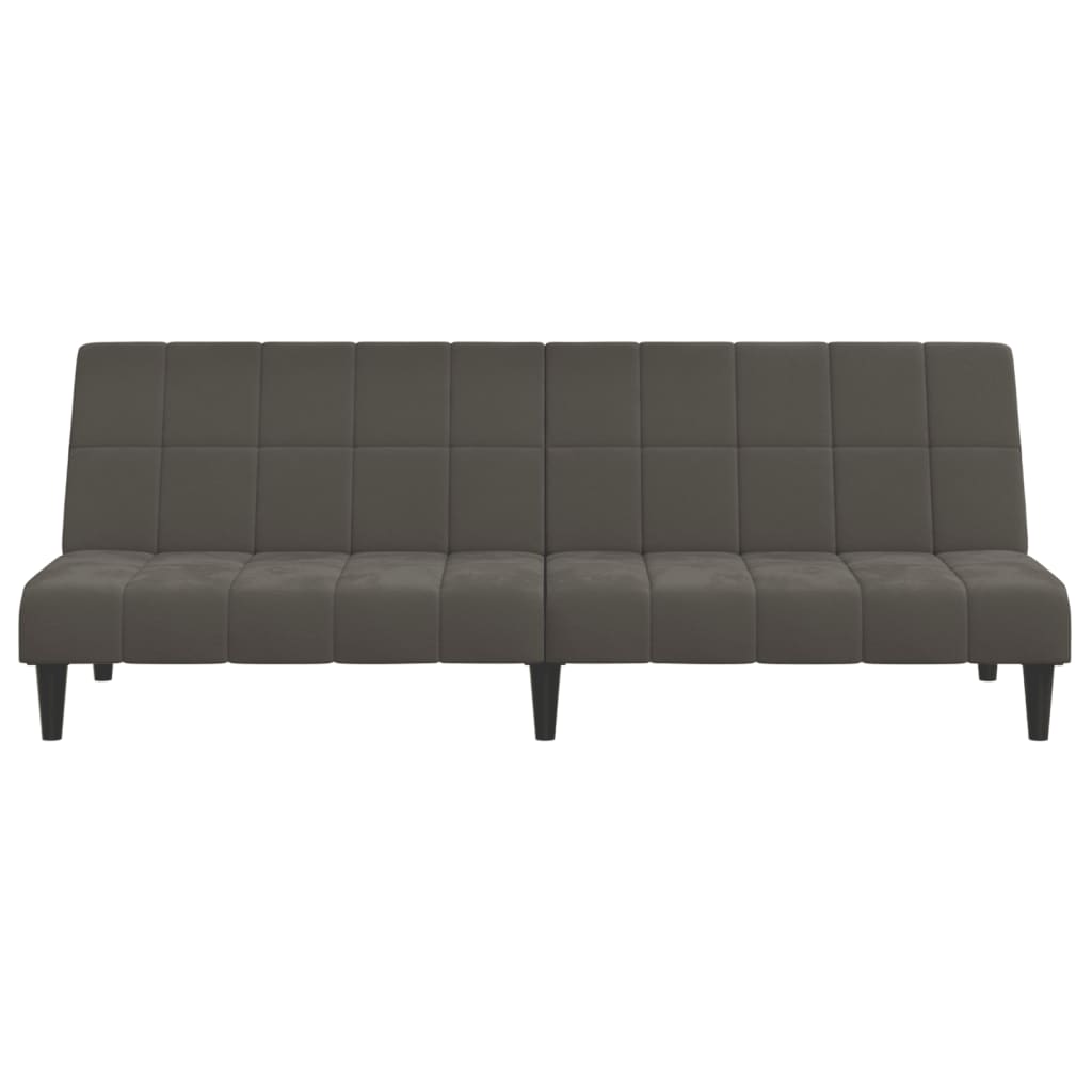 Vidaxl 2-Seater Sofa, Dark Grey, Upholstered In Velvet