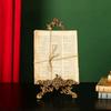 Vintage Design Creative Frame Bracket Gold Elegant Plate Display Stand Decorative Durable Display Storage Rack Bedroom Decor