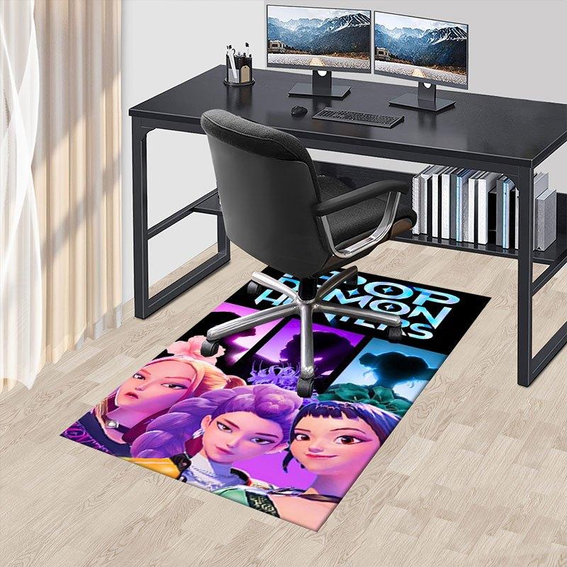 

K-pop Girls Offic Chair Mat, K-pop Theme Carpet, Non-slip, Soft and Durable Leisure Rug for Interior Decoration, Perfect for Office, Bedroom 60cm by 90cm