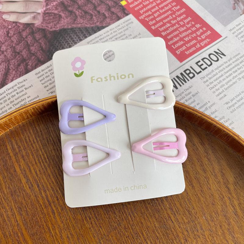 

4 шт. Детская розовая заколка для волос в виде звезды, заколка для челки для девочки, не повреждает волосы, заколка для боковых прядей для маленькой девочки, детская заколка-невидимка, аксессуар для волос Size fits all