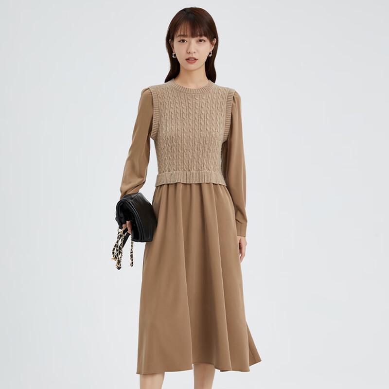 Shetu Women's Winter A-Line Midi Dress