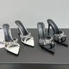 Pointed rhinestone slippers women's 2025 summer royal sister sexy high heels beautiful high heel sandals