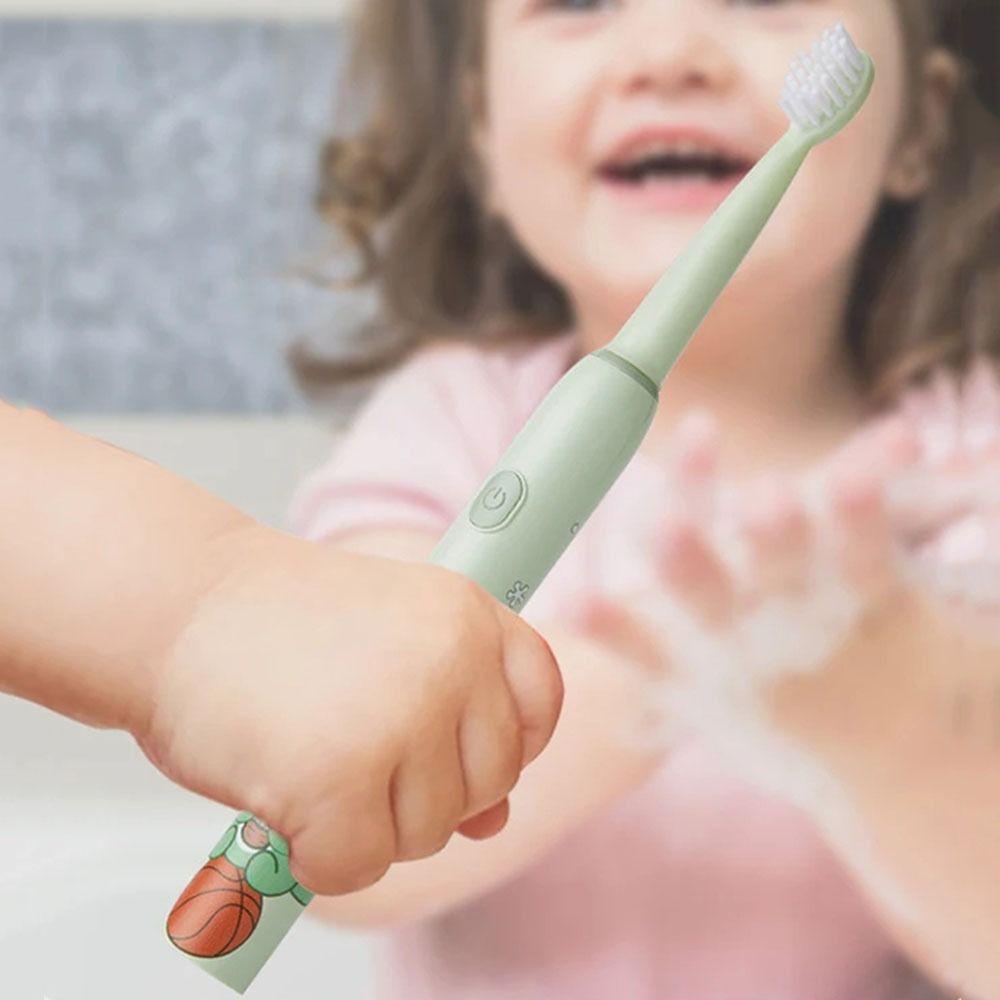 Cartoon Children Sonic Electric Toothbrush 4pcs Replacement Heads Hair Cleaning Brush  Boy Girl