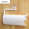 Toilet Paper Holder Wall Hanging Tissue Roll Dispenser Multifunctional Hook Self-adhesive Towel Rack Save Space