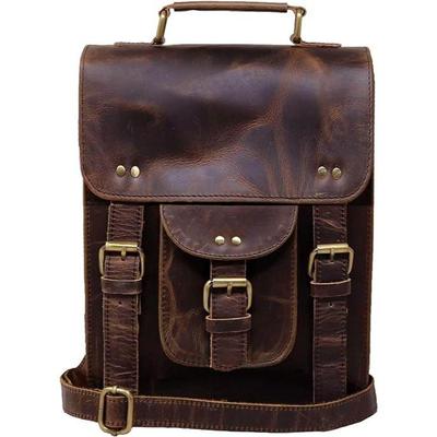 Leather Messenger Bag Shoulder Bag Cross Body Vintage Satchel for Women Men Compatible with Ipad Man Purse and Tablet