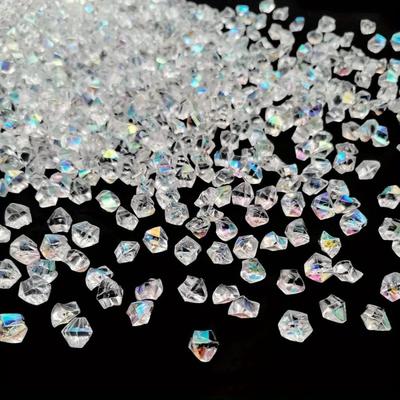 1 zestaw 6 * 9 mm Iridescentny Wypełniacz do Wazonów, Akrylowe Kostki Lodu Akrylowy Klejnot Plastikowe Diamenty Akrylowy Dekoracja Stołu