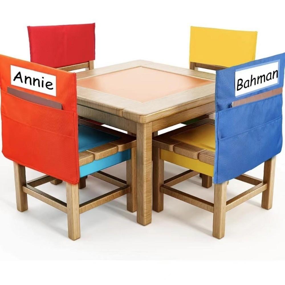 With Name Tag Chair Back Pocket Multi-Functional Classroom Organizer Bedside Table