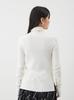 Mira Owen Turtleneck Rib Knit Pullover 09WNT254309 WHT 0