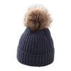 Winter Kids Knitted Hat Beanie For Baby Infant Girls Boys Warm Pure Color Thickened Ball Newborn Photography Autumn