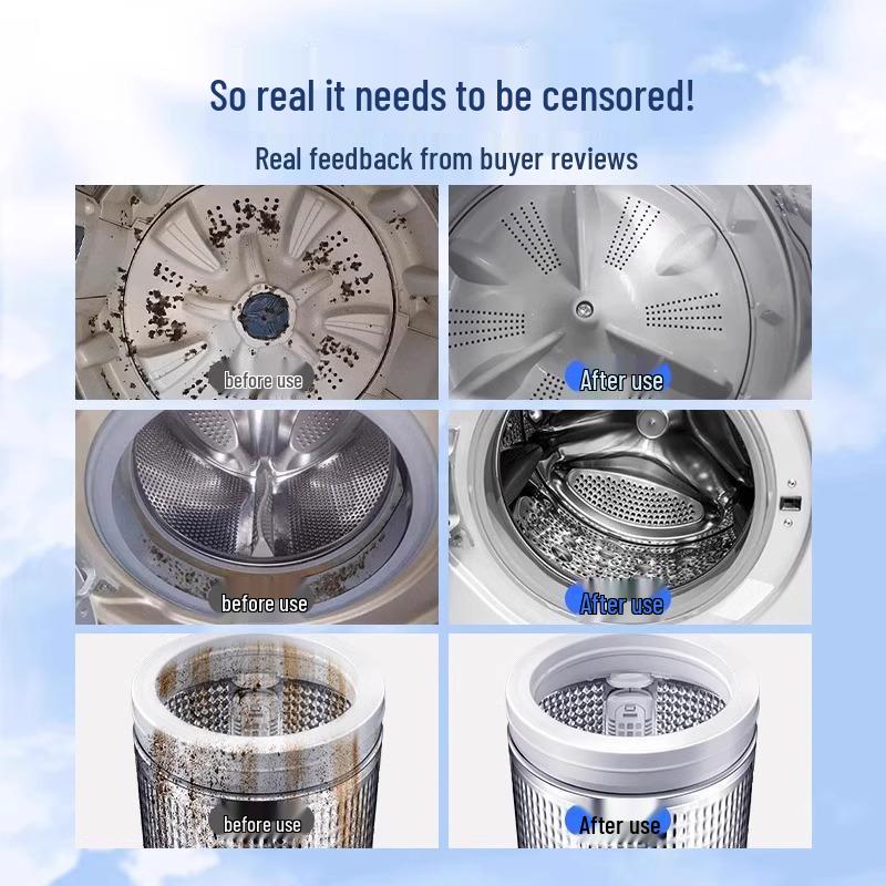 Newcomer 0.01: 30-Pack Washing Machine Tub Cleaner - Powerful Descaling & Deodorizing