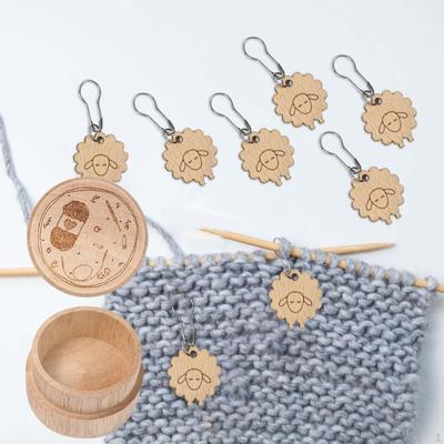 8Pcs Knitting Stitch Markers Animal Shaped Handmade Reusable Storage Case Smooth Crochet