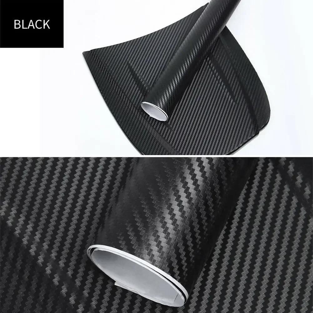 Carbon Fiber Tape Stickers On Car 3D Nano Black Car Door Edge Guards Side Waterproof Decorative Adhesive Protector Film Tape