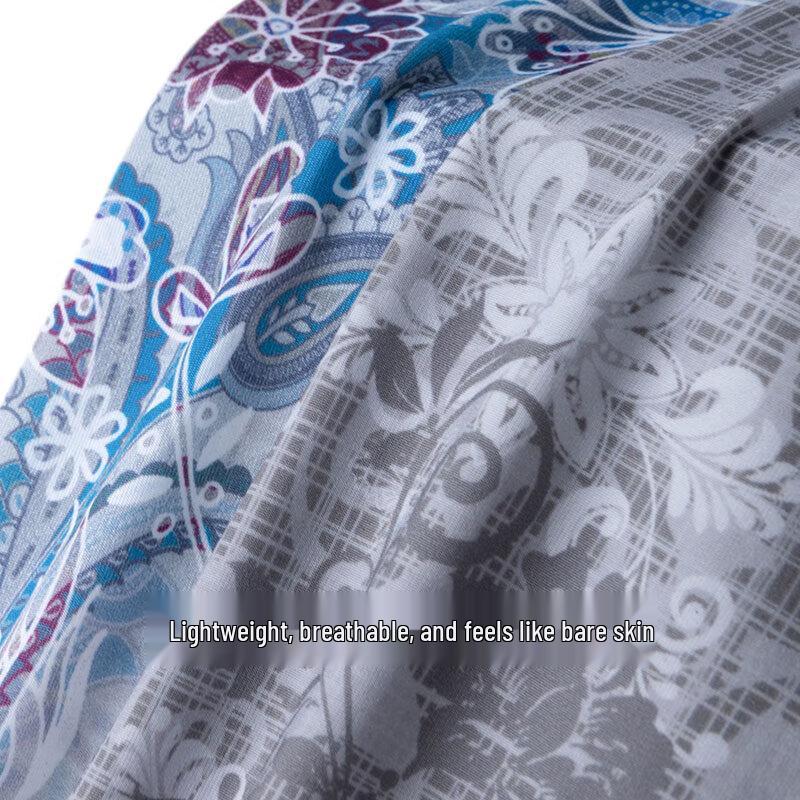 Shuya Men's Ice Silk Seamless 3A Antibacterial Becover Boxer Briefs (3-Pack)