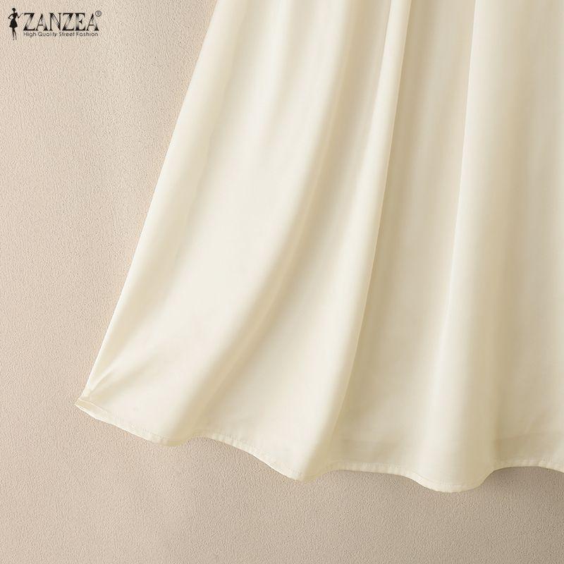 ZANZEA Lässige, elastische Taille, lockere lange Röcke für Damen