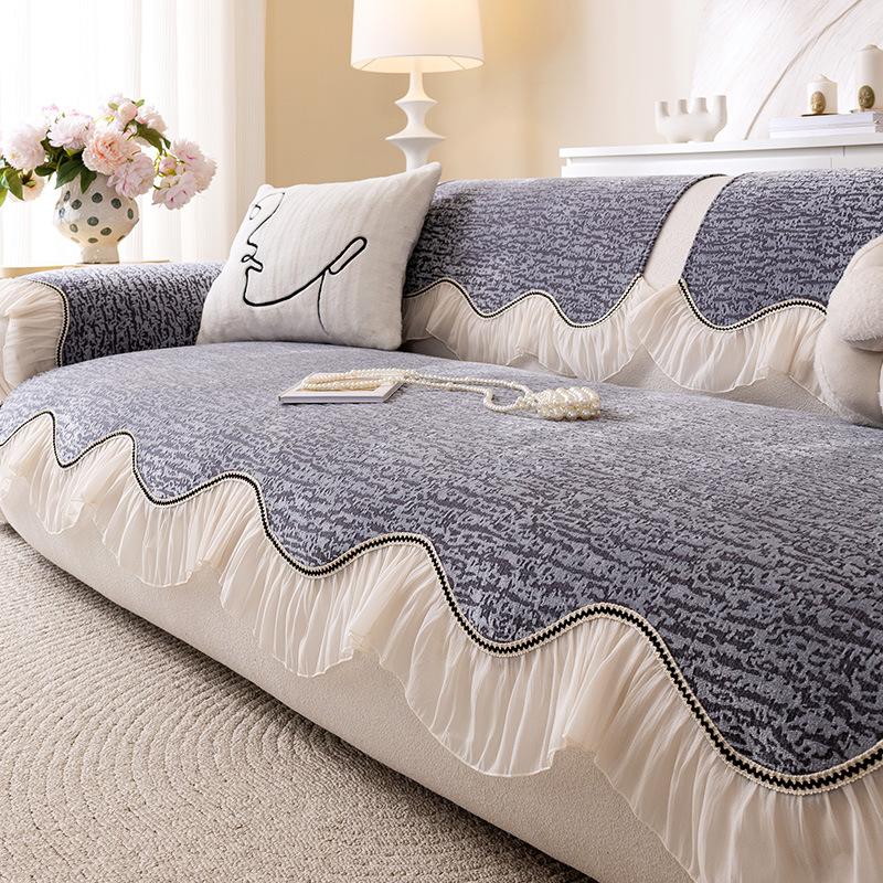 Cremefarbener Wind Sofakissen universell für alle Jahreszeiten 2025 neues Sitzkissen fixiert rutschfester Sofabezug schlichter moderner Bezug