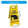 1Pc Cats Vomit Caution Signs Cats Vomits Warning Signs Desk Decorations Funny Novelty Cats Vomit Signs for Home Decors