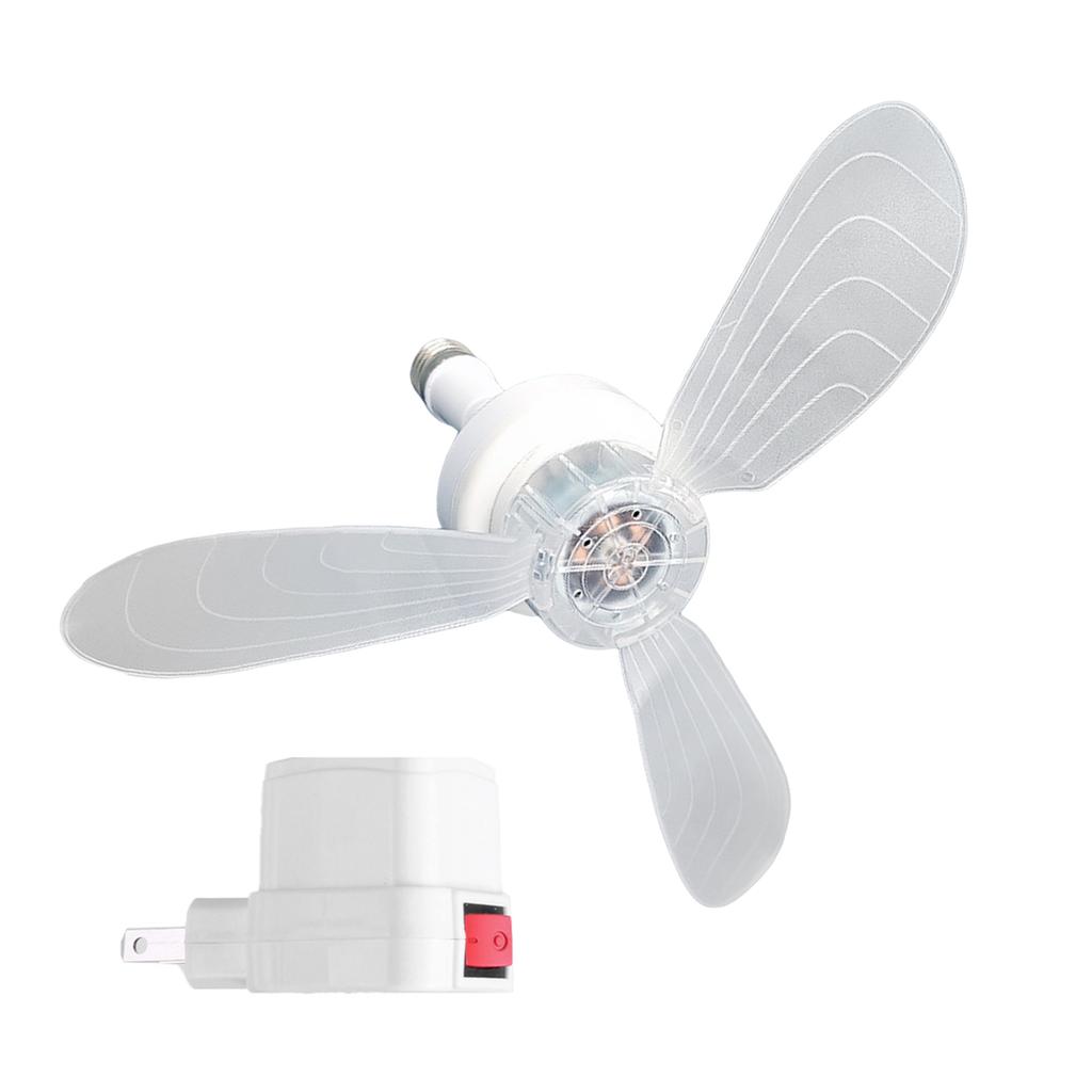Quiet Operation Mini Ceiling Fan 3 Fan Leaf Design E27 Socket Mount Wide Voltages Compatibility for Indoor Space
