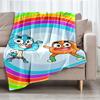 The Amazing World of Gumball Theme Printed Blanket - Perfect for Couch, Bed, Travel & Outdoor Use | Machine Washable, Cozy & Durable.