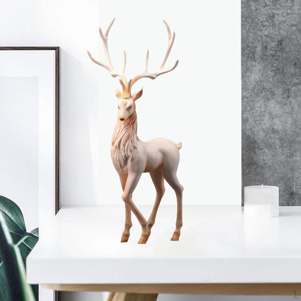 Creative Reindeer Ornaments Collectible Light Luxury Modern Deer Decoration for Shelf Gifts Home