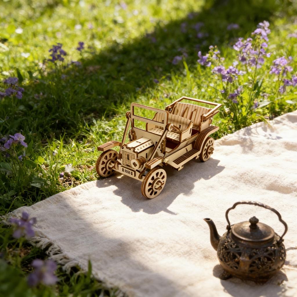 3D Wooden Puzzle Timeless Car DO-IT-YOURSELF Wooden Miniature Perfect As a Birthday Halloween Easter Christmas or Latest Year Present