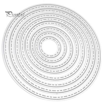 8 Adet/Set Daire Metal Kesme Kalıpları DIY Scrapbook Kağıt Kartlar El Sanatları Şablon Kalıp