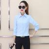 2024 Spring Women's Slim Fit Solid Color Long Sleeve Korean Style Single-Breasted Shirt