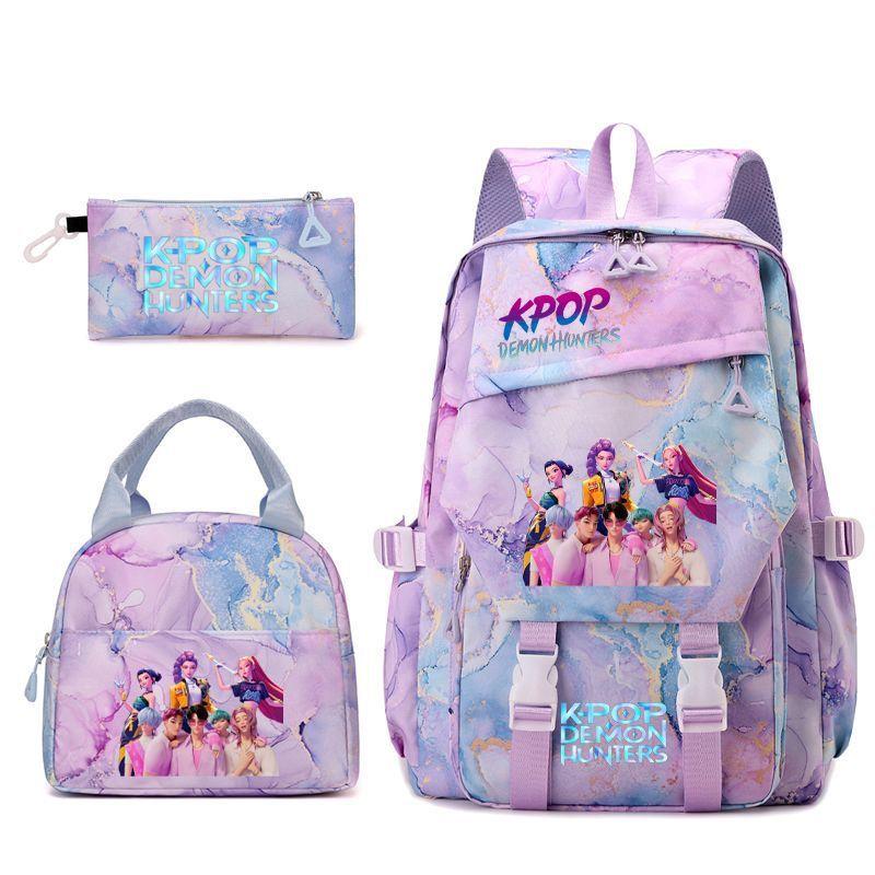 Zaino Kpop Demon Hunters con Tela Oxford Traspirante per Adolescenti