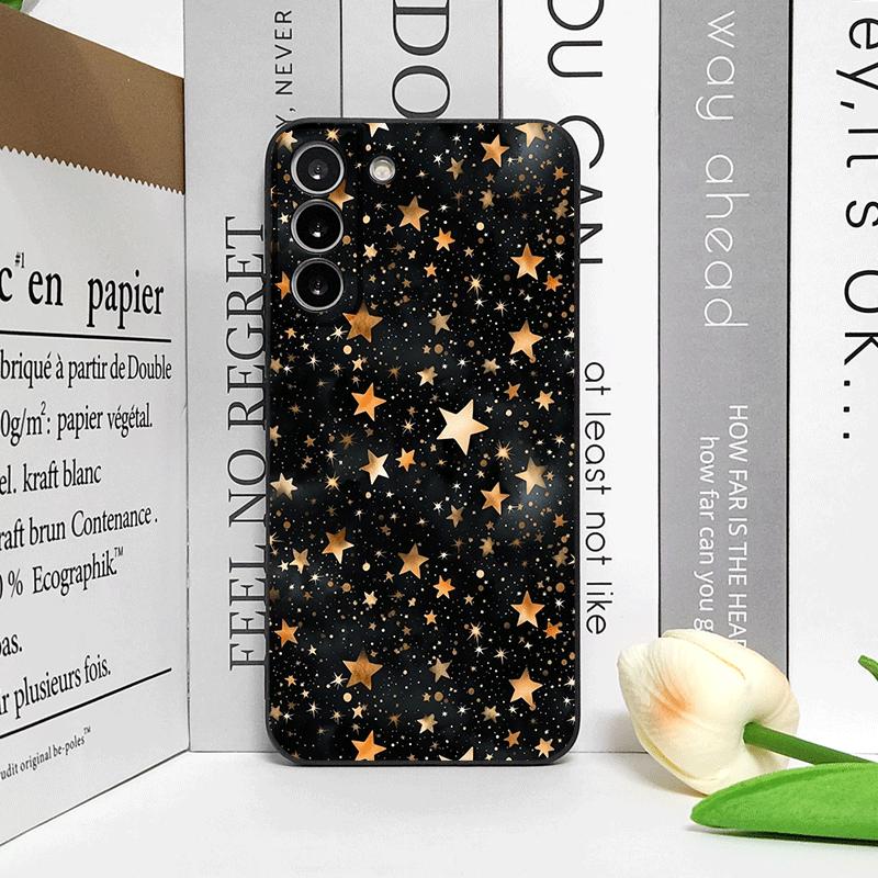 Fashion Gold Five-Pointed Star Phone Case for Samsung Galaxy A56 A42 A13 4G A14 A55 A16 A54 A53 A52 A51 5G Soft Cover Y2K Fundas