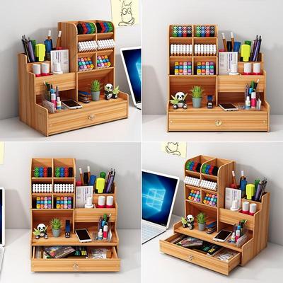Nordic Fashionable Large-Capacity Office Document Box with Compartments & Desktop Pen Holder