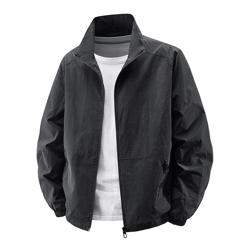 All-match Jacket for Men's Spring and Autumn 2025 New Stand-up Collar Loose Top