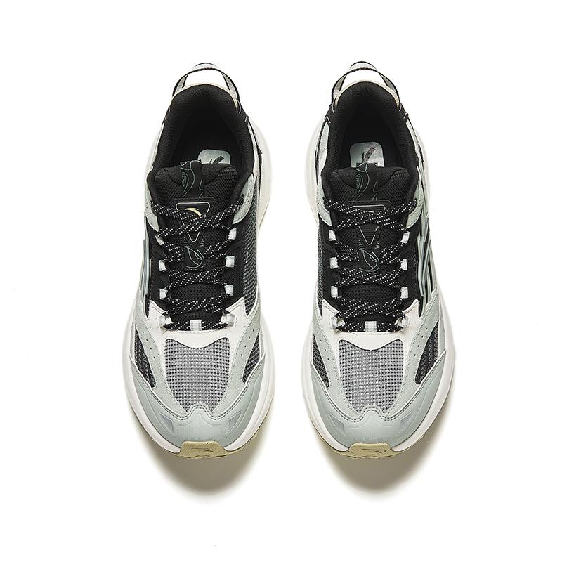 Anta AT957 Shock Absorbers Slip Resistant Abrasion Resistant Low Top EVA Casual Running Shoes Men's Gray Green Black Sneakers 912415596-3