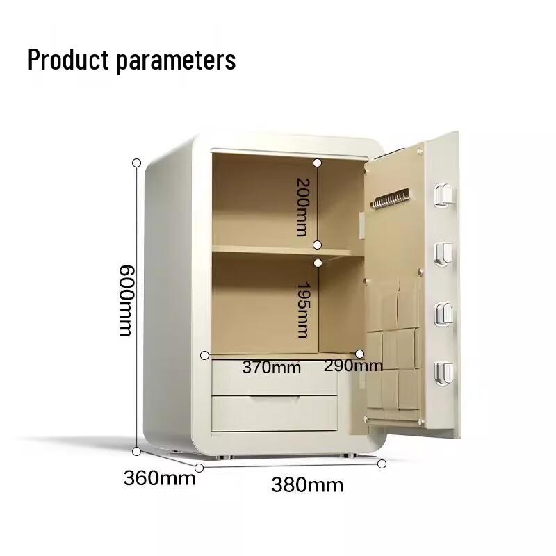 Deli 45cm Home Safe with Fingerprint & Password