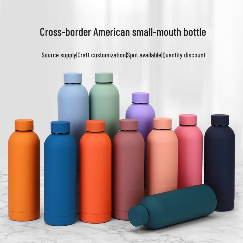 Stainless Steel Double-Layer Vacuum Insulated Small Mouth Sports Water Bottle