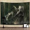Tapestry Dragon Fantasy Anime Green