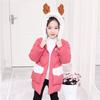 Mädchen Baumwollgepolsterte Kleidung Mode Bestickte Kinder Winter Verdickte Große Pelzjacke