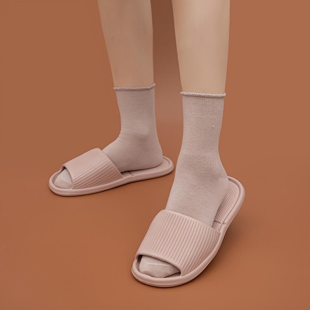 Wygodne kapcie EVA - Antypoślizgowe, Gruba podeszwa, Prążkowany design, Kapcie plażowe do wewnątrz i na zewnątrz, Kapcie codzienne | Styl casual Kapcie domowe