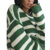 Women Vintage Fashion Loose Casual Striped Sweater Female Autumn Long Sleeve O-neck Contrasting Colors Knit Pullovers