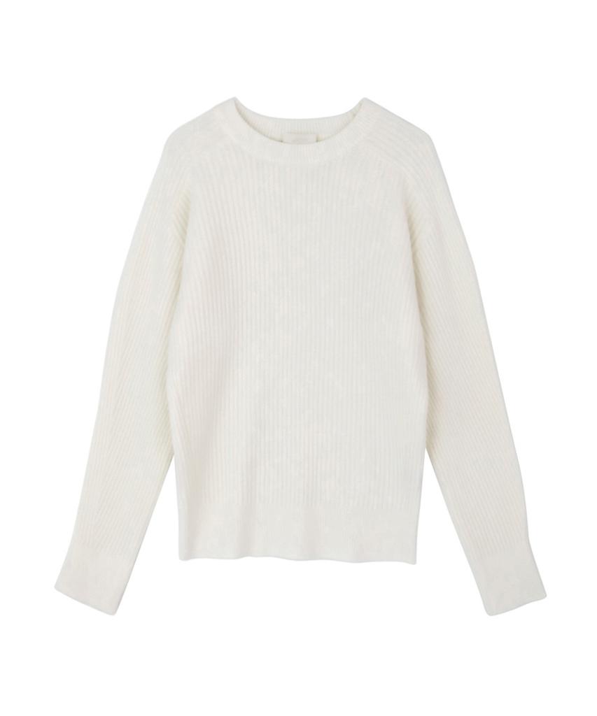 Baseukala Ribbed Round Neck Knitwear (5Colors)