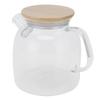 Transparent Glass Tea Pot 600ml Large Capacity Heat Resistant Water Kettle for Home Office Use