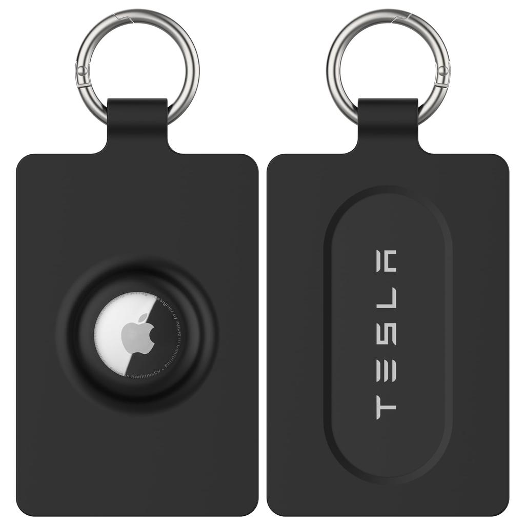 Tesla Key Card Holder with AirTag, Soft Silicone Key Card Protective Case Cover for