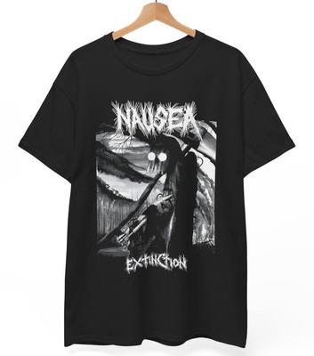 Tričko Nausea 'Extinction': Vintage Anarcho-Crust Punkové kapelové tričko S-5XL