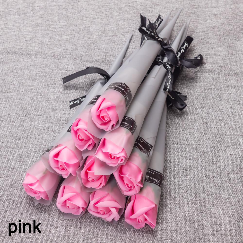 10/20pcs Red Rose Bouquet Artificial Flower Eternal Rose Valentines Day Teacher's Day Mother's Day Gift Giving Bunch Flower