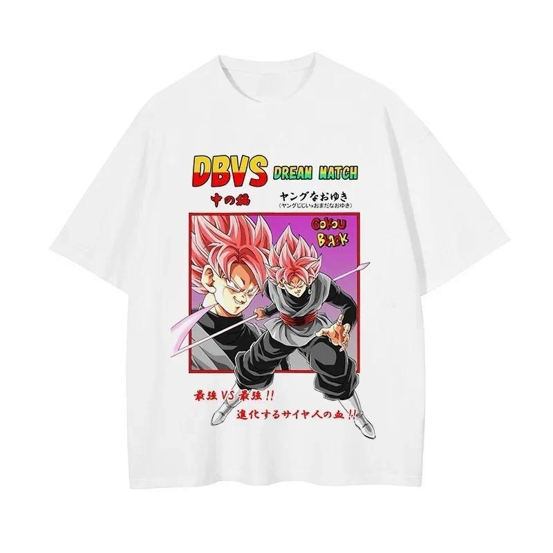 2026 Summer Dragon Ball Kai Tshirt High Quality pure Cotton Saiyan Saga Print Unisex Retro Casual Gym Unisex and Women Streetwear