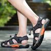 Summer Men's Outdoor  Leather Large Size Toe Sandals Summer Casual Men's Fashion Outdoor Non-Slip Beach Sandals