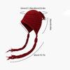 Autumn and Winter Sweet Knitted Hat with Long Tassels Windproof Ear Protection Hat Keep Warm Women Bucket Cap