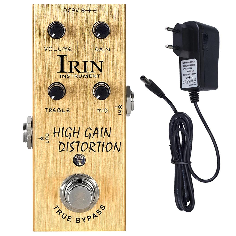 IRIN AN-14 Guitar Pedal High Gain Distortion Effect from AC/DC Crunch to Heavy Metal Full Range EQ Guitar Pedal with 9V Adapter